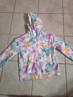 NEW Girls size 8 Cat & Jack tie dye zip up hoodie